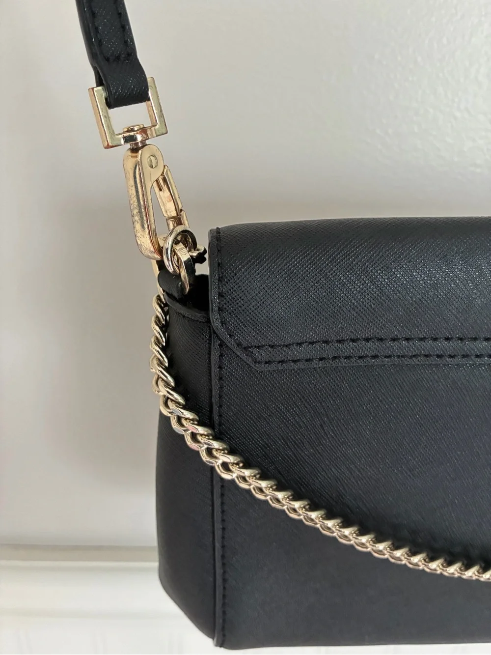 kate spade Black Crossbody Bag with Gold Hardware